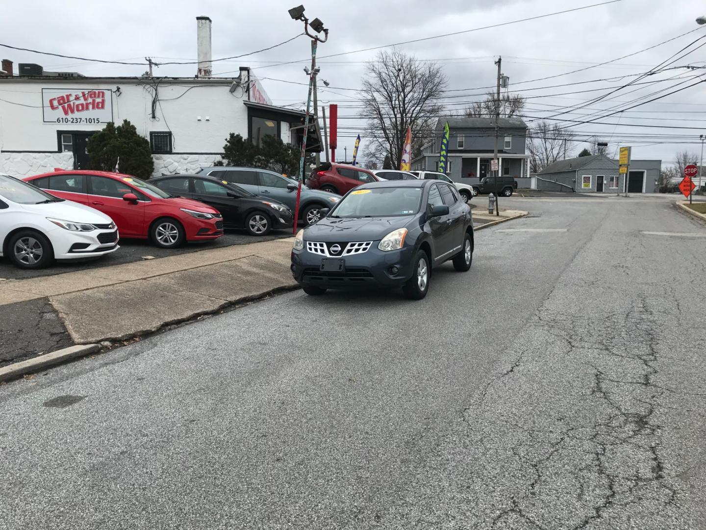 2013 Blue /Gray Nissan Rogue S (JN8AS5MVXDW) with an 2.5 V4 engine, Automatic transmission, located at 577 Chester Pike, Prospect Park, PA, 19076, (610) 237-1015, 39.886154, -75.302338 - Photo#1